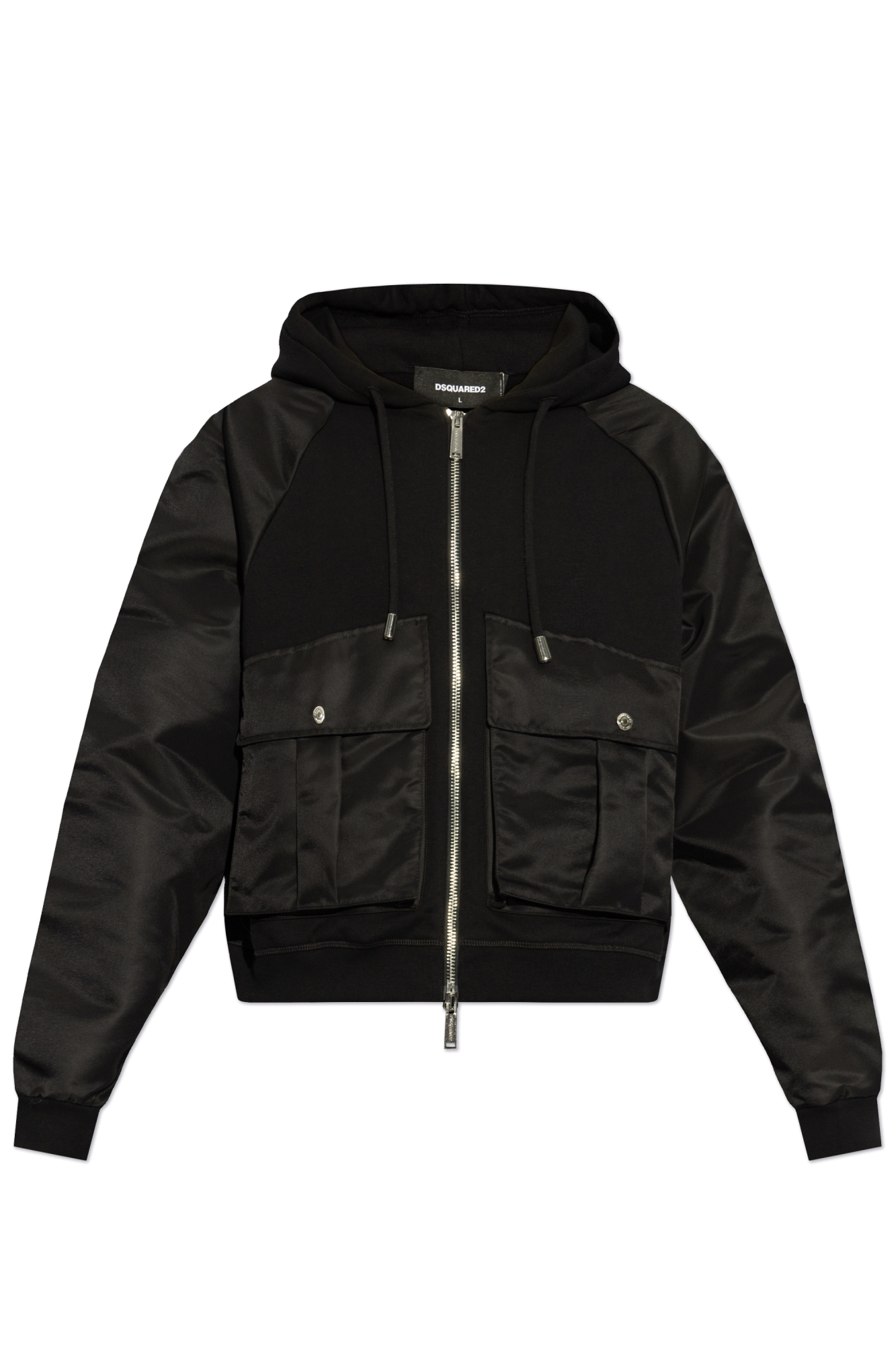 Black Jacket made of combined materials Dsquared2 - Vitkac Italy
